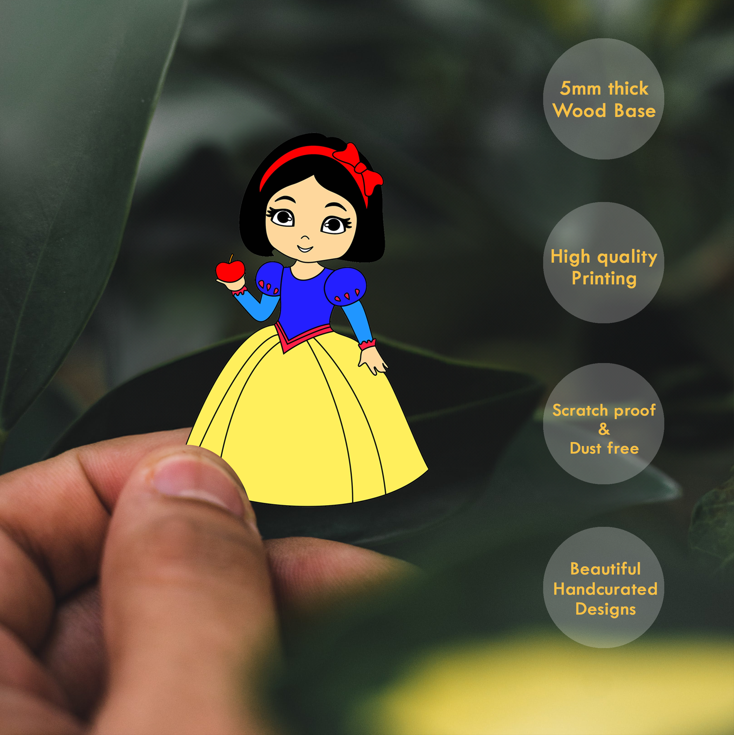 Wooden Fridge Magnet - Princess